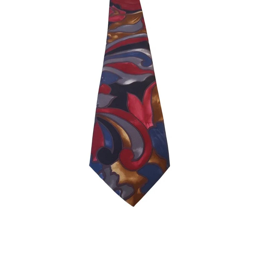 Classic Collection by Van Heusen Polyester Microfiber Multi Color Floral Necktie